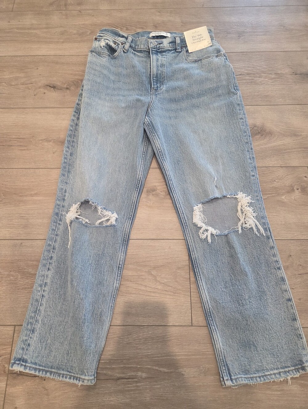 Abercrombie & Fitch 90s Straight Jeans - Light Blue Denim